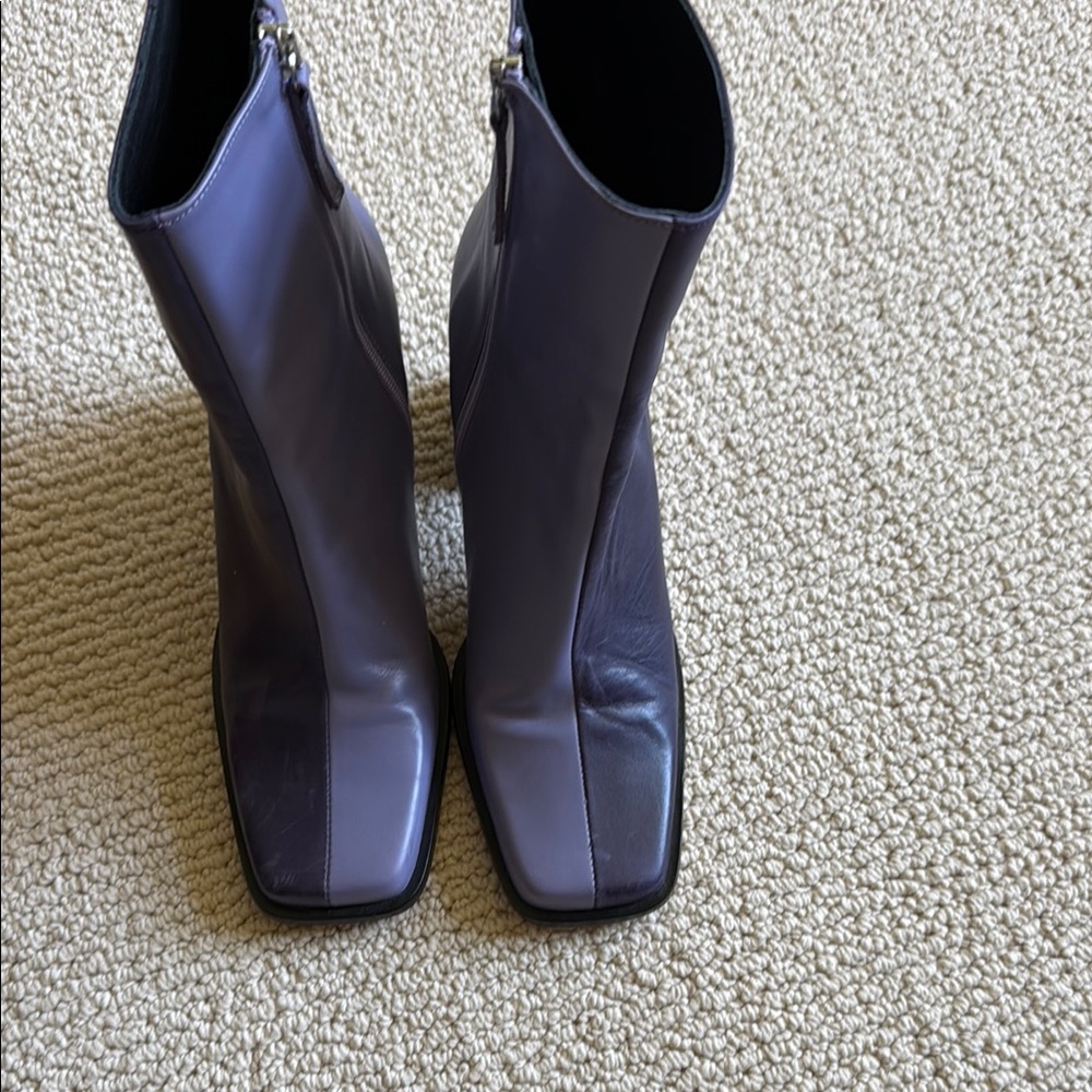 ALOHAS Purple Heeled Boots Sleek Design